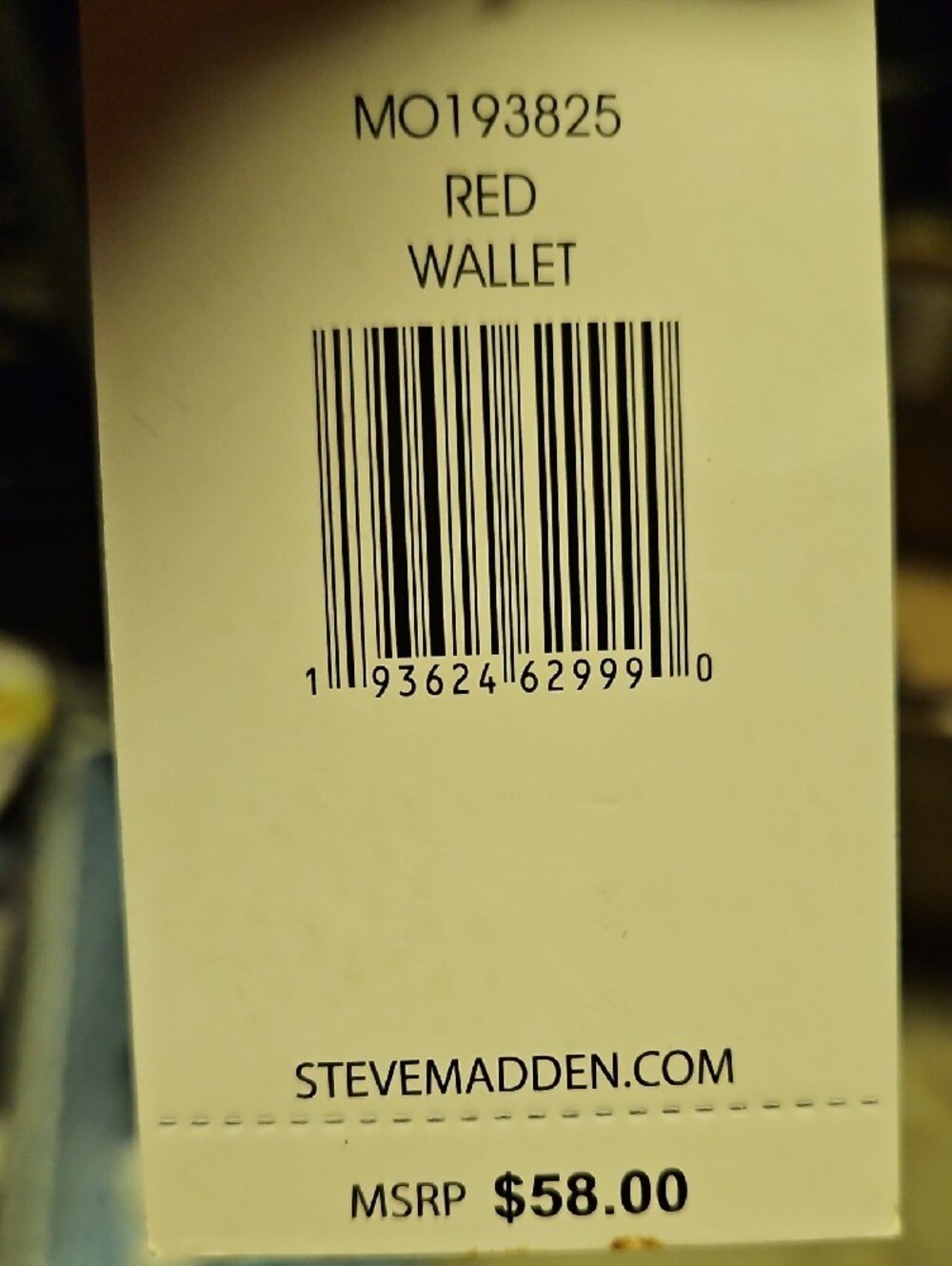 NWT Steve Madden Red Pebbled Zip Wallet with Gold Accent - Picture 12 of 12